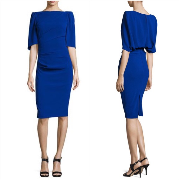 talbot Runhof Dresses & Skirts - TALBOT RUNHOF Lobata Cape-Sleeve Cocktail Dress